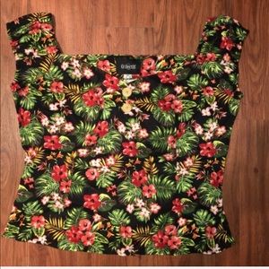 Vintage Style Floral Top 1950s